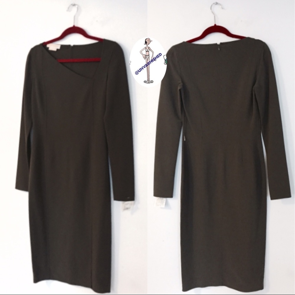 Michael Kors Asymmetrical Sheath Dress - Picture 2 of 14